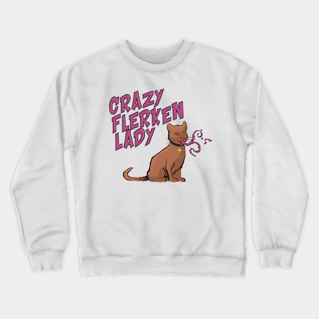 Crazy Flerken Lady Crewneck Sweatshirt by BearAndOwl